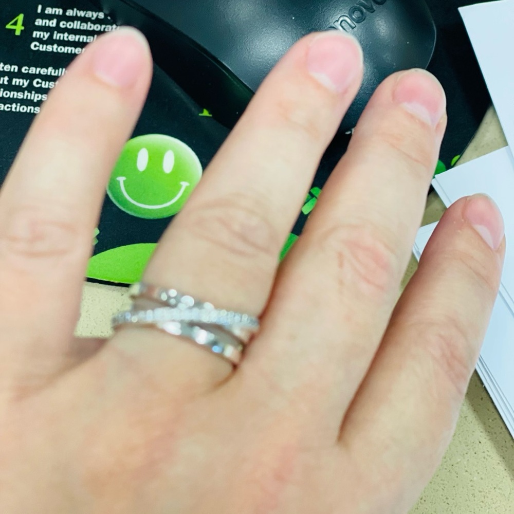 Pandora Silver Crossover Ring - image 7